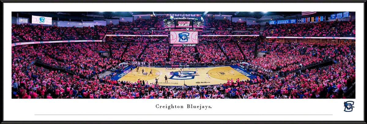 Creighton Bluejays Basketball - 41.5x15-inch Single Mat, Select Framed Picture by Blakeway Panoramas