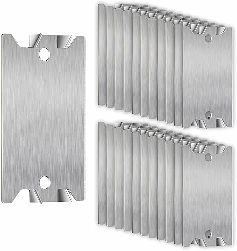 Paquete de 50 placas de clavo para tachuelas, placas de seguridad de acero para proteger la fontanería y el cableado, protectores de cable de 1.5 x