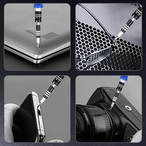 Miniatura 8 de Set de destornilladores de precisión 60en 1kit de conductor magnéticos con 54Bits Professional ElectronicsKit de herramientas de reparación para