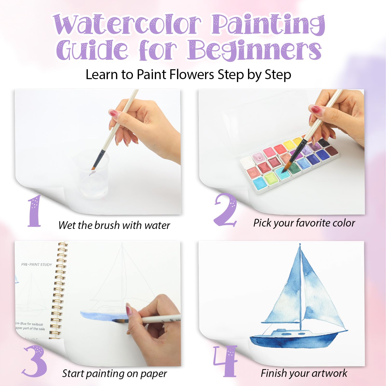 Watercolor Painting Kit for Beginners - 2 Pack -6