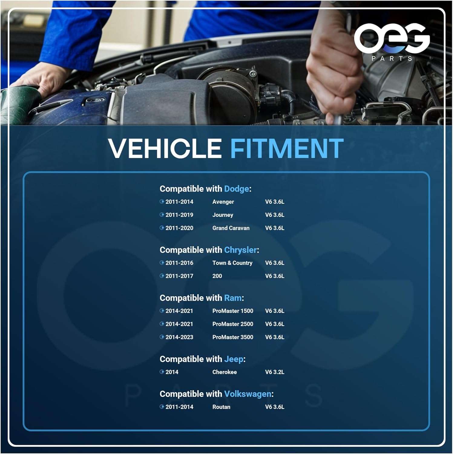 OEG Parts New Starter Compatible With Chrysler 200 3.6 11-17, Town Country Caravan 3.6 11-16, Dodge Avenger 3.6 11-14, Compatible With Jeep Cherokee 3.2 2014, RAM ProMaster 1500-3500 3.6L 14-18 Routan
