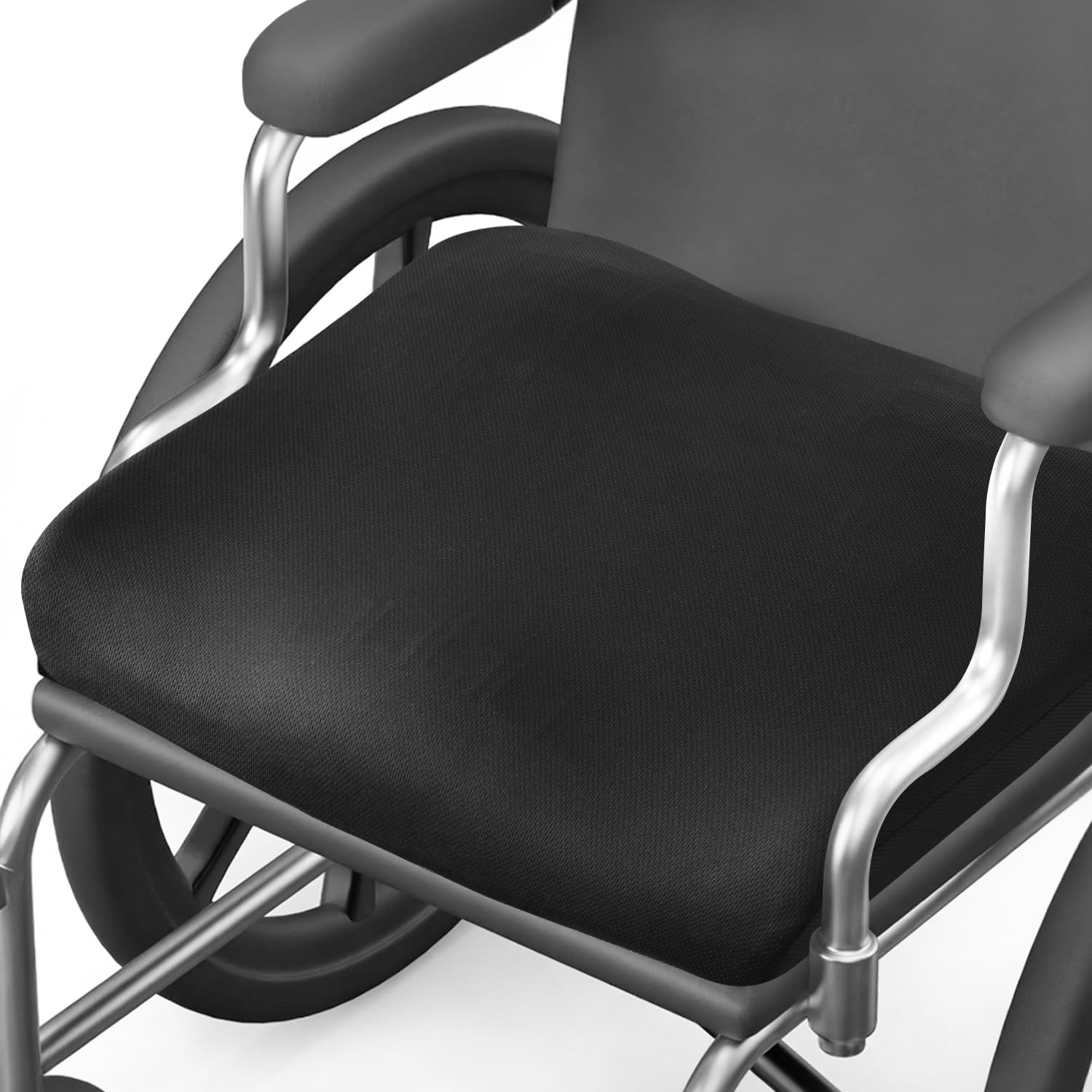 SKYNY Gel-Rollstuhl-Sitzkissen - Kühlendes Memory-Foam-Bürostuhlkissen mit rutschfester Unterseite & waschbarem Bezug, ergonomisches Autositzkissen für Ischias, Steißbein, Rückenkomfort (Schwarz)