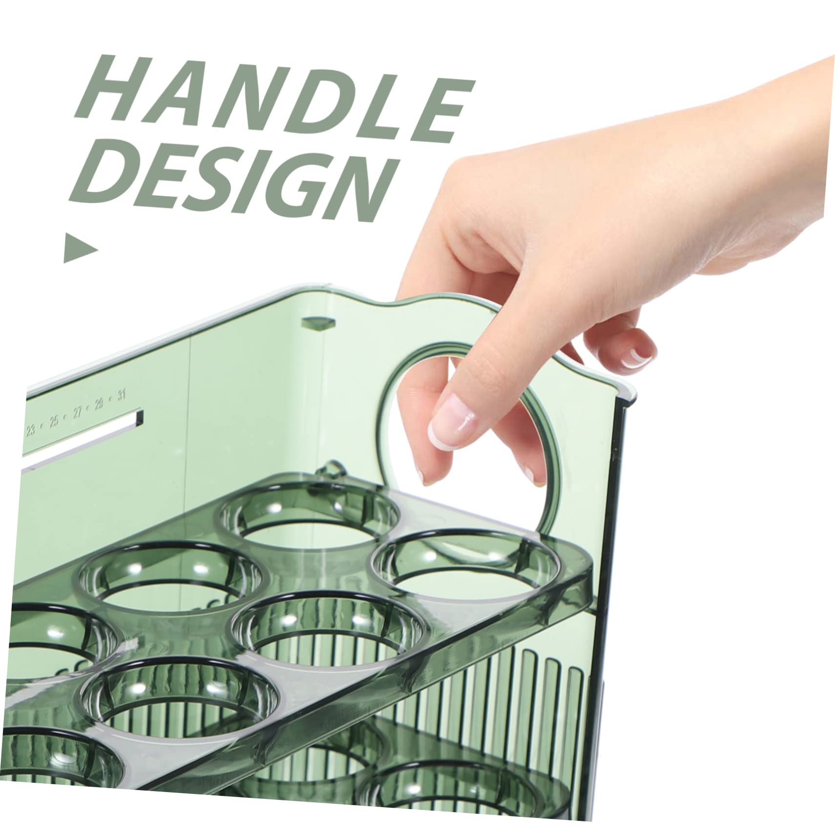 COLLBATH Huevera para Refrigerador de Pet, Almacenamiento Vertical en Puerta Lateral, Gran Capacidad y Conservación sin Golpes para Cocina y Hogar