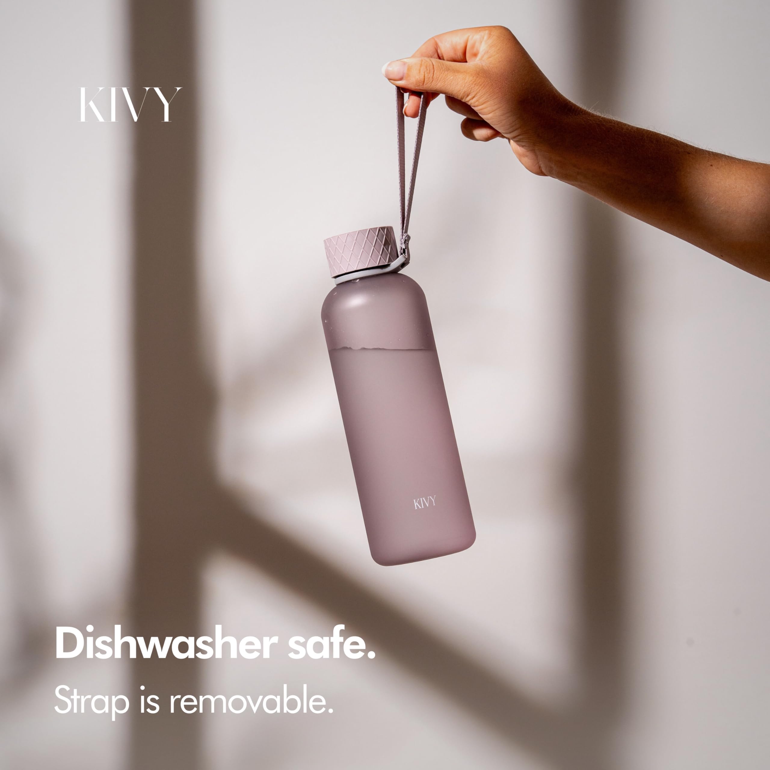 KIVY Borraccia 650ml - Antigoccia e Antiurto – Perfetta per Sport, Scuola e Ufficio - Borraccia Palestra piccola - Bottiglia - Bottiglia Acqua - Plastica Borracce Sportiva - Senza BPA - Viola