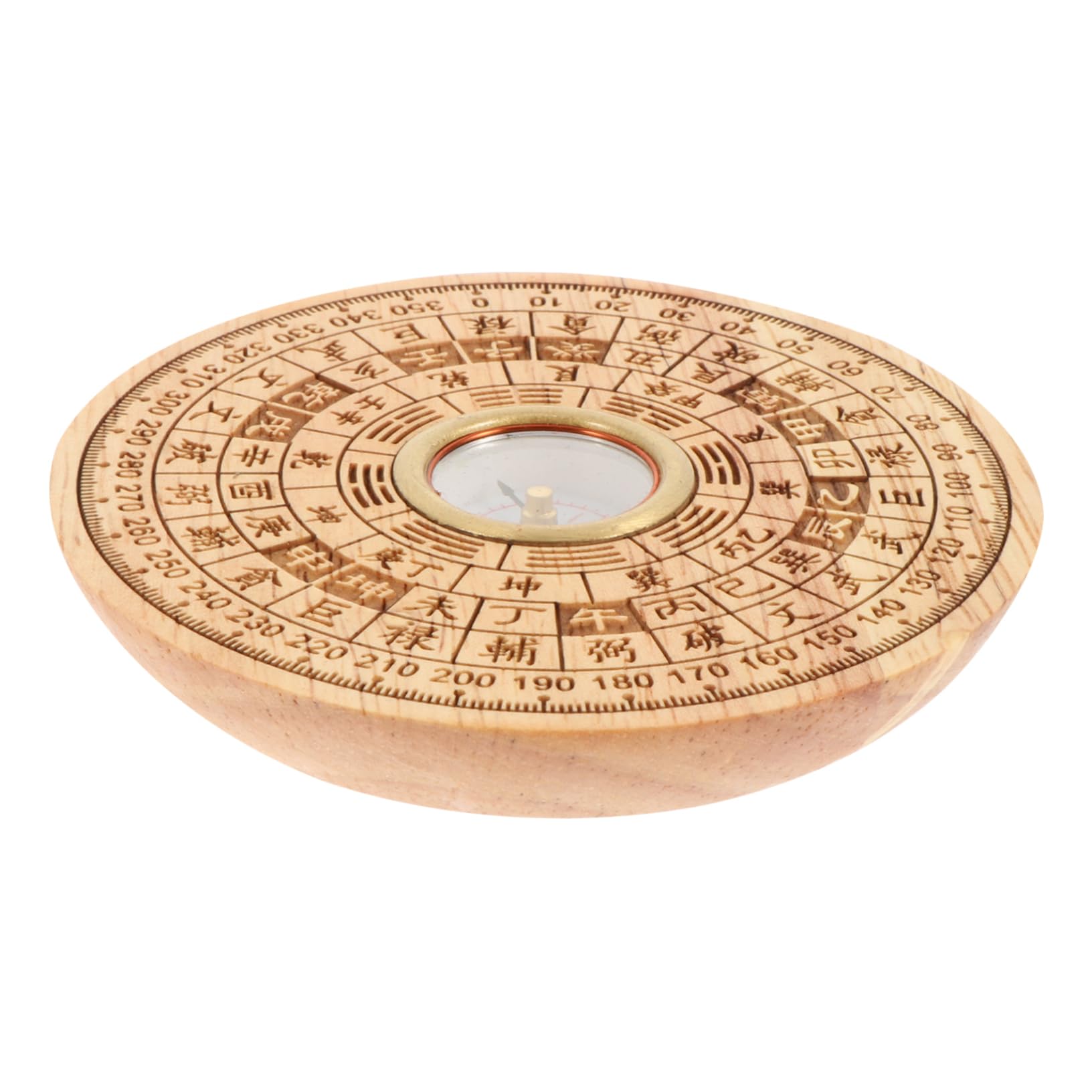 Kisangel Mahagoni Feng Shui Kompass Feng-Shui-pfanne Feng-Shui-Buch Feng Shui Modern Feng-Shui-Ornamente Heimkompass Kompass-Ornamente Feng-Shui-kompass-leitfaden Mahagoni- Khaki