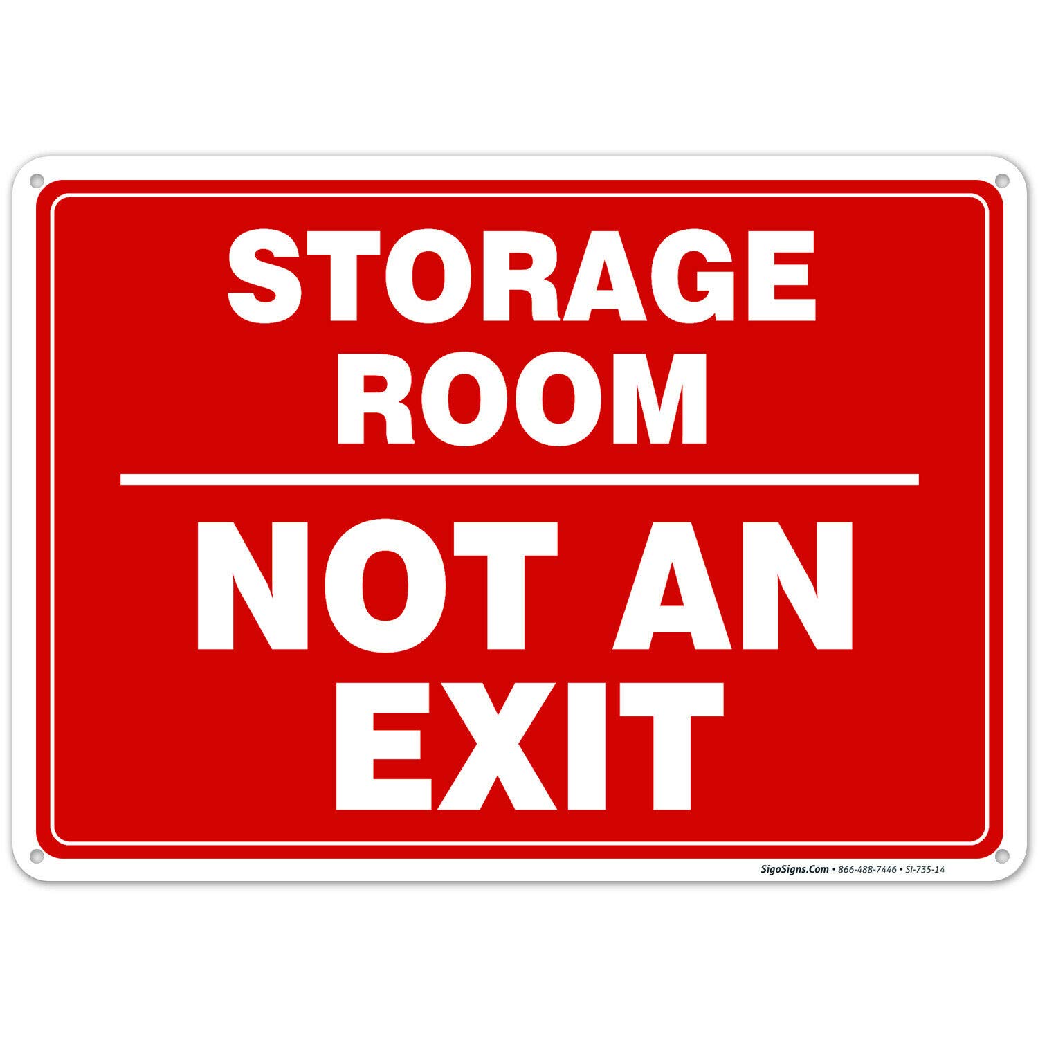 Inga Storage Room Not An Exit Sign Funny Retro Metal Sign 8x12 inches