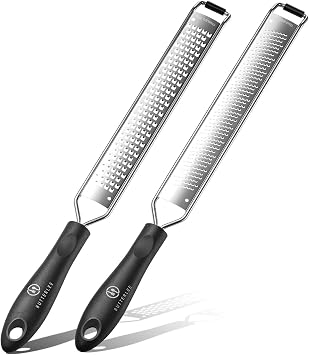أداة مطبخ الليمون / الليمون الزستر ومبشرة الجبن التي وضعتها BUTTERLEE ، الفولاذ المقاوم للصدأ ، مبشرة دقيقة ، شوكولاتة-غارليك-جينجر-جوز-كونوت-سبت-بارميزان تشريدير آند مبشرة