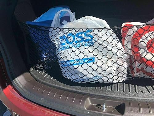 Miniatura 9 de Red de carga organizadora de maletero para Hyundai Santa FE 2013-2025  Red de carga estilo sobre para SUV  Organizador de maletero de coche de malla