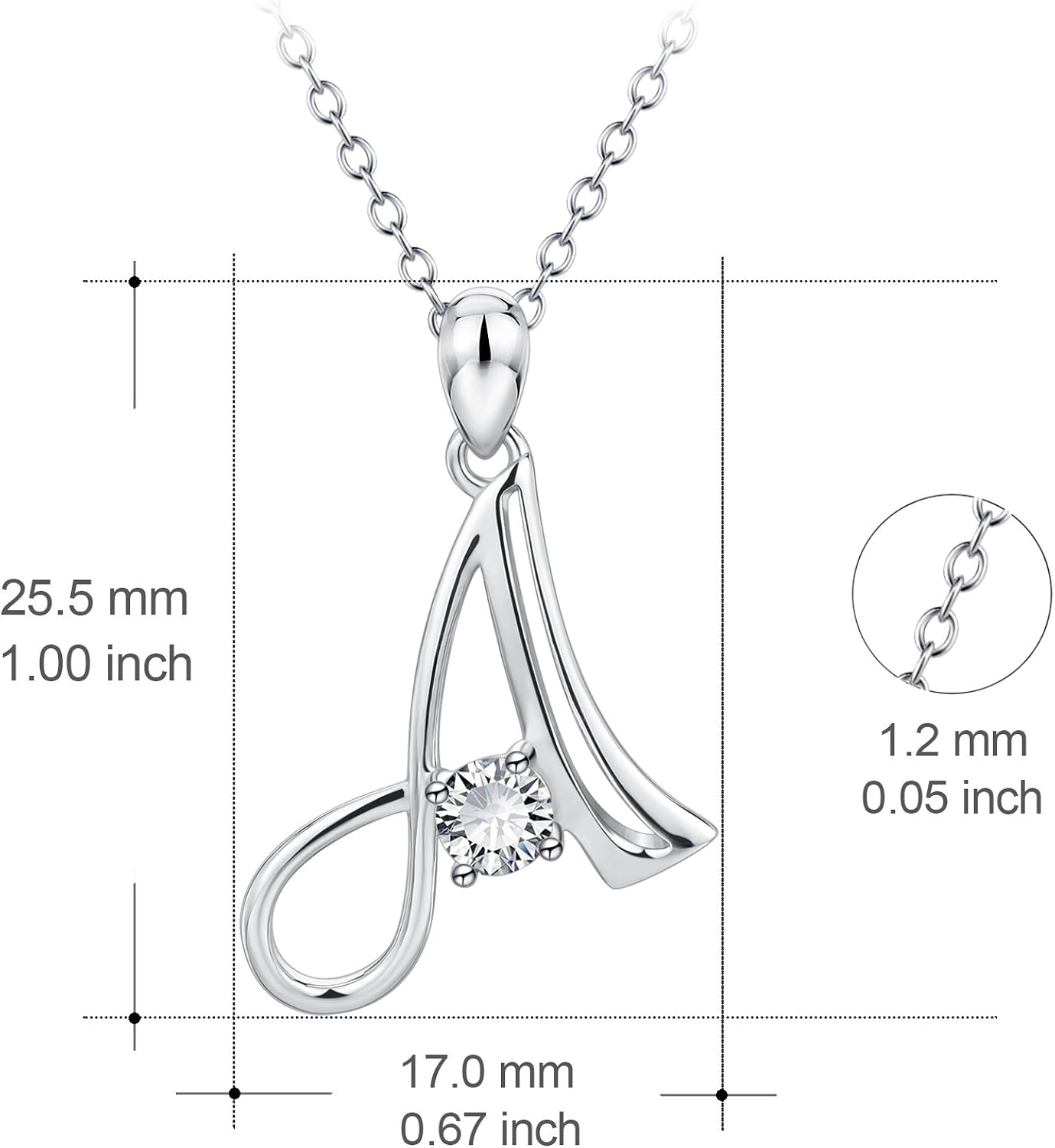 YFN Initial Necklace Sterling Silver Letter A Alphabet Pendant Necklace Jewelry for Women Teen Girls : Clothing, Shoes & Jewelry