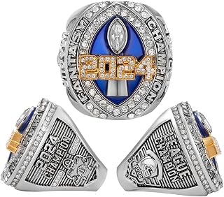 2024 Fantasy Football Championship Ring w/Wooden Boxes Rugby FFL League Champion Rings Souvenir Send to FFL Football fanatic and sports collectors