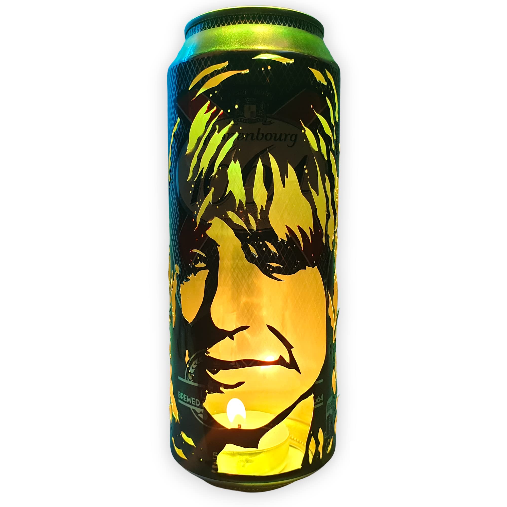 Christine McVie Beer Can Lantern! Fleetwood Mac Songbird Pop Art Portrait Candle - Unique Gift!