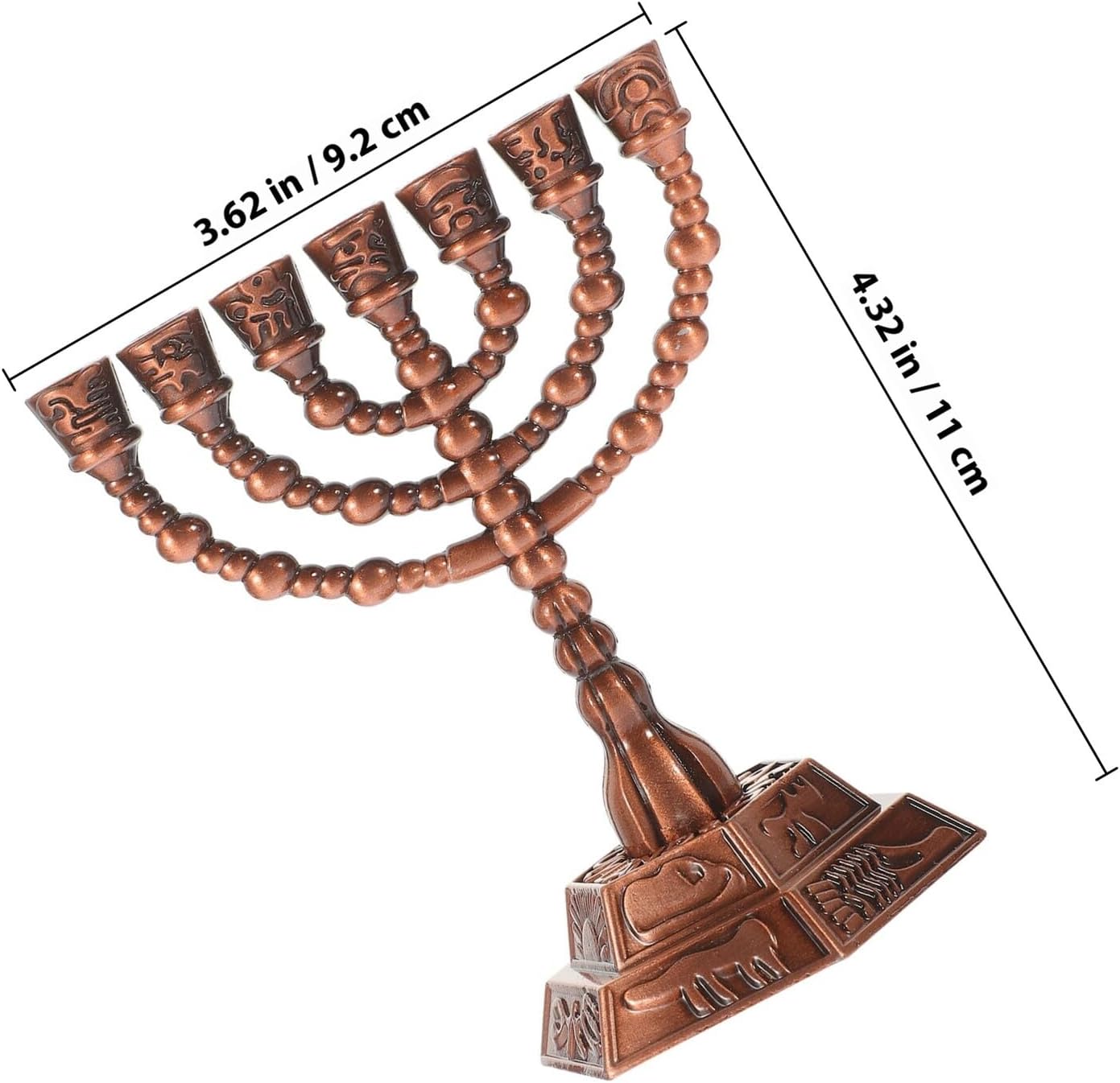 BESPORTBLE 7-Branch Alloy Candelabra Candle Stand for Table, Antique Copper Finish Decorative Candlestick Holder for Home Décor and Candlelight Dinner