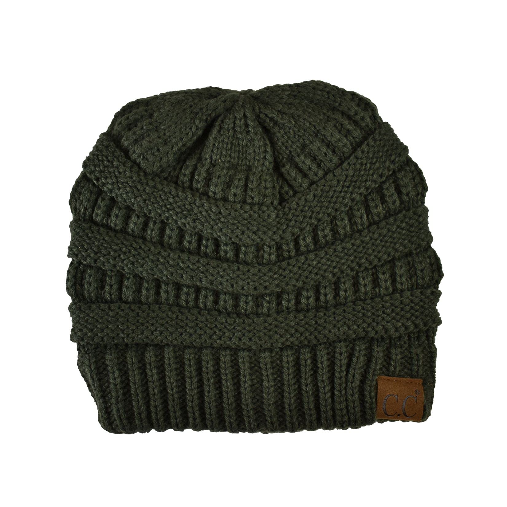C.C Trendy Warm Chunky Soft Stretch Cable Knit Beanie Skully, Winter Mint, One Size — view 149