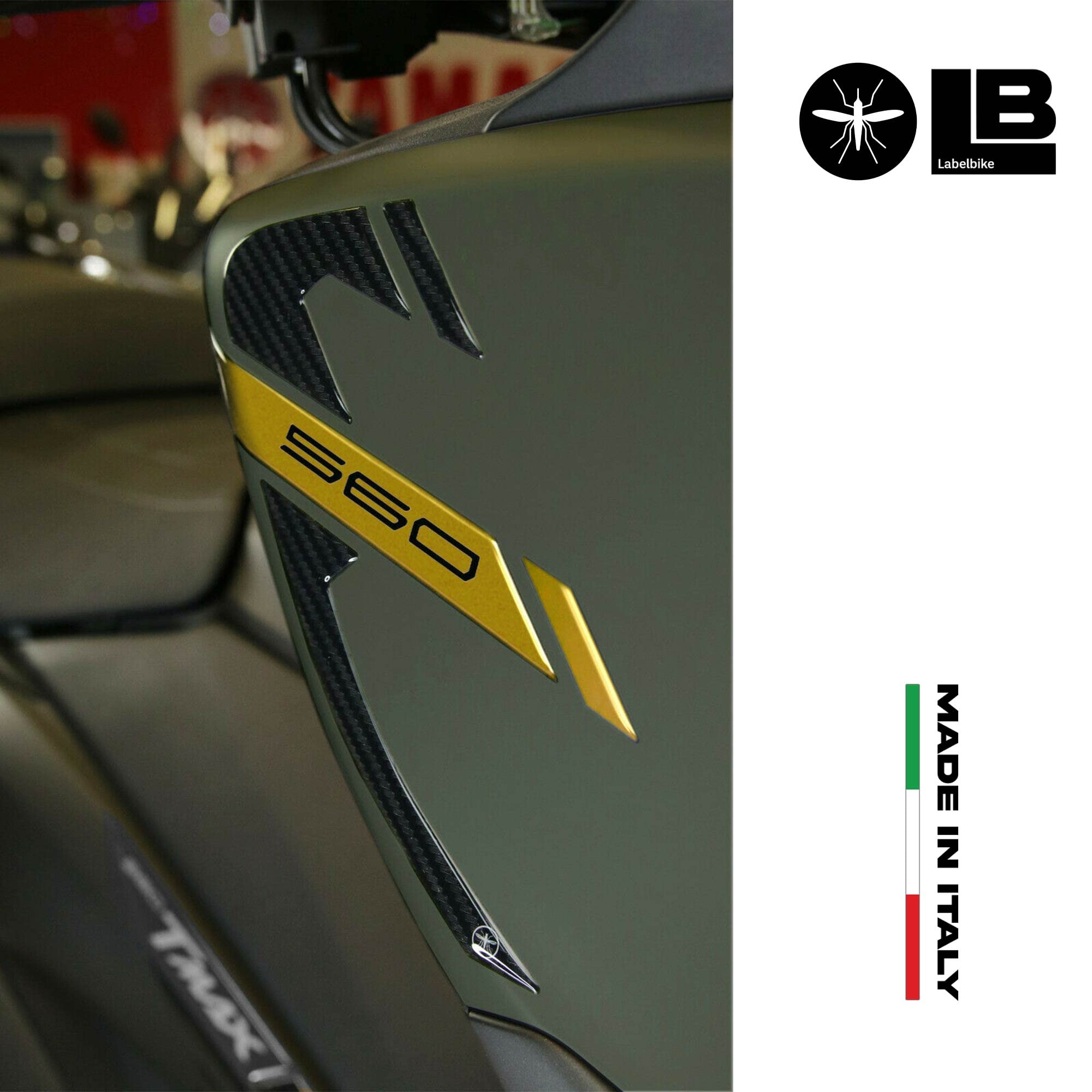 Labelbike Autocollant 3D Résine Gel Repose-Pied Avant Yamaha TMAX 560 2020-2021 – Protection & Personnalisation Moto Premium