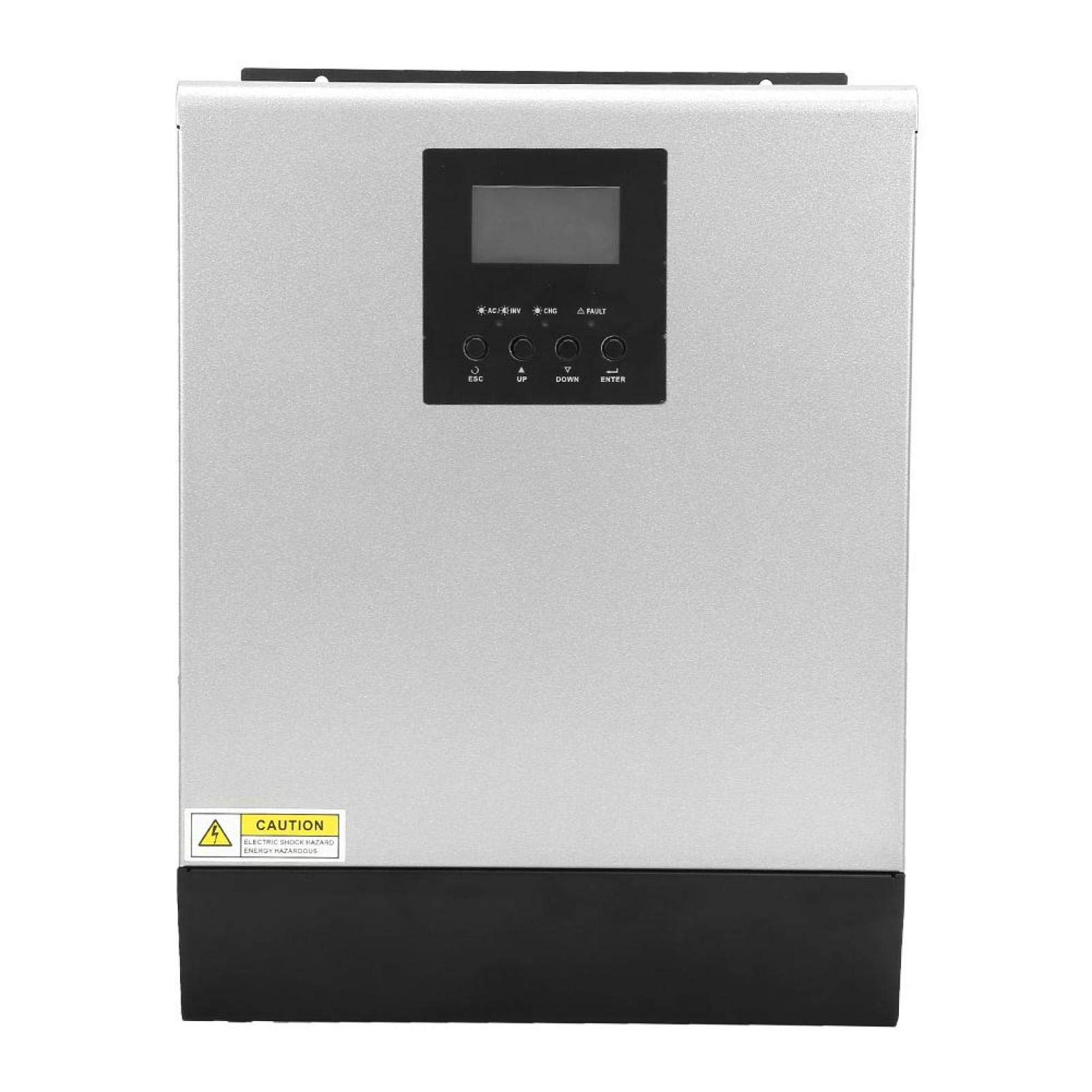 Solar Inverter 24V 2400W 3KVA Hybrid Pure Sine Wave Inverter, Built in MPPT Charge Controller, for Off-Grid or Remote Areas, Support Utility/Generator/Solar Charge(25A)