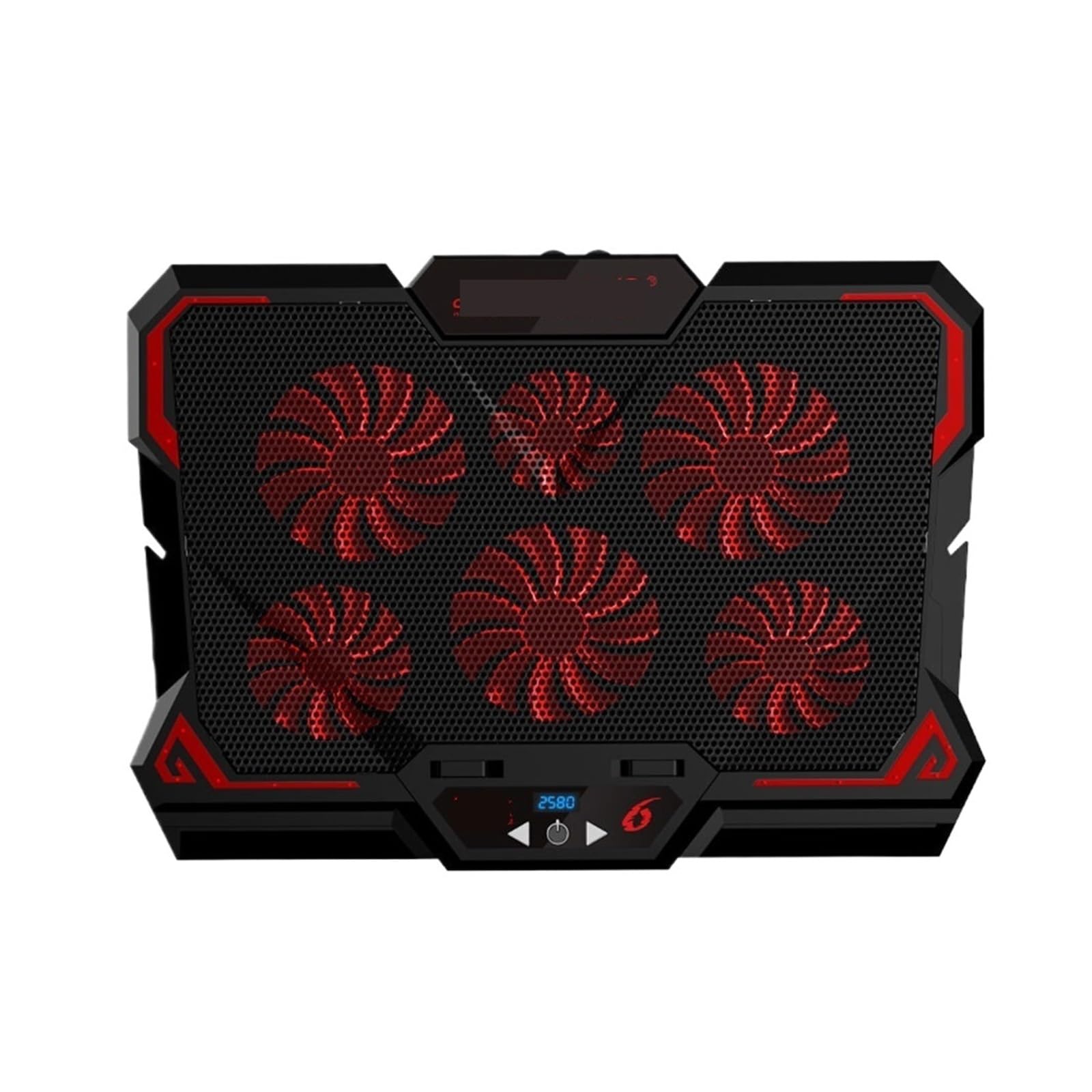 Base del refrigerador del Ordenador portátil del Juego Ventilador del Cuaderno Soporte radiador de enfriamiento enfriamiento silencioso 6 Ventilador 2 | Accesorios for portátiles con puerto USB(Version1)