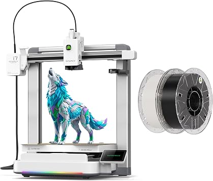 Creality SPARKX i7 3D Printer Bundle with Creality Hyper PLA Filament 2KG, Black & White