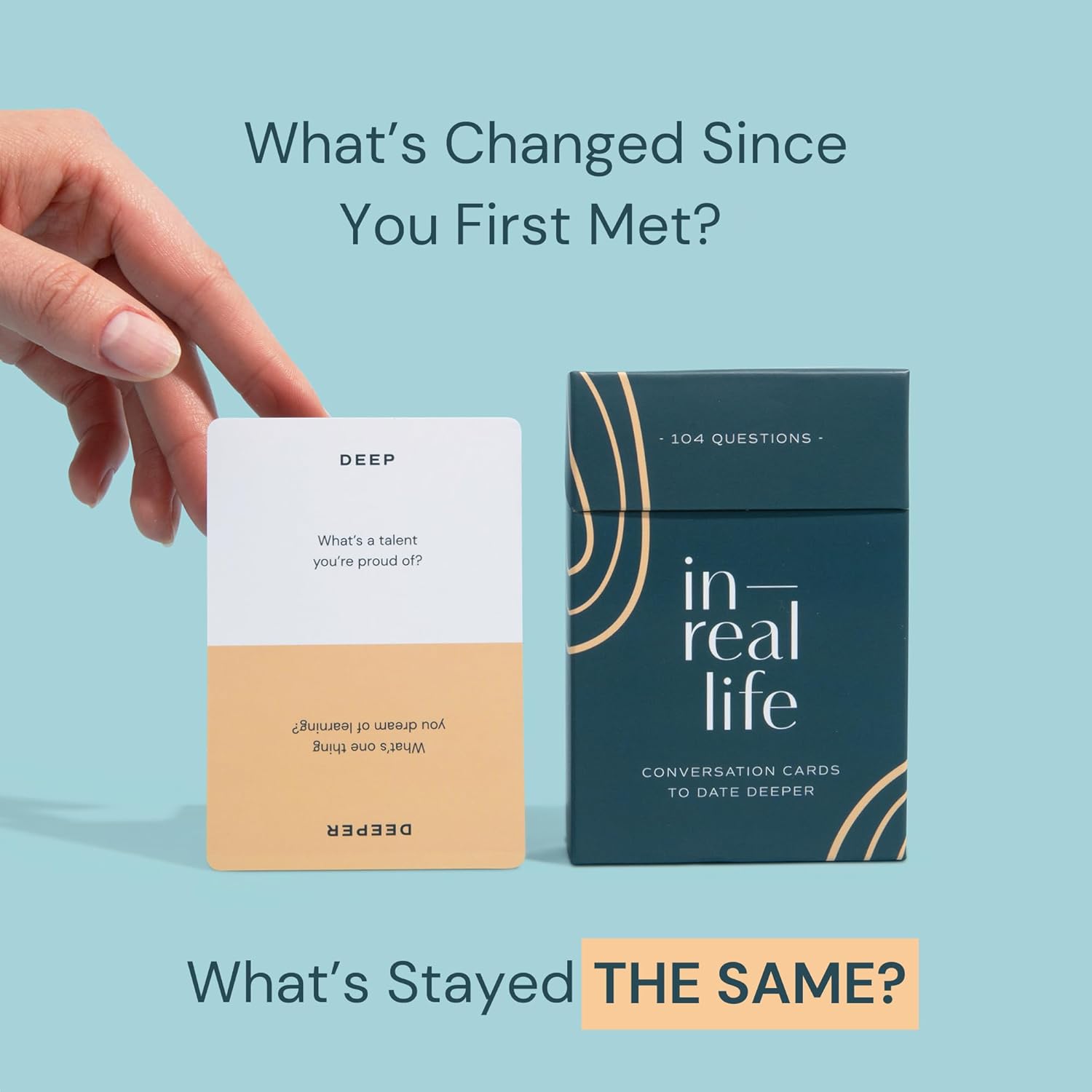 In Real Life Conversation Cards for Couples | Perfect for Intentional Connection for Couples New & Old | Reconnect & Laugh with Meaningful Prompts | 104 Questions