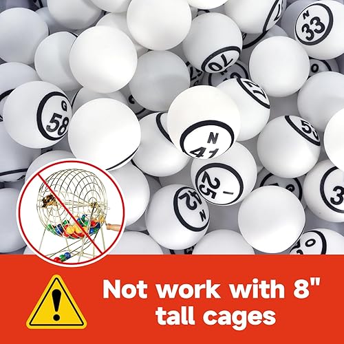 Miniatura 14 de GSE Games & Sports Expert Bolas de bingo de 1.5 pulgadas, bolas de tamaño de ping-pong para jaula de bingo grande, bolas de llamadas de bingo