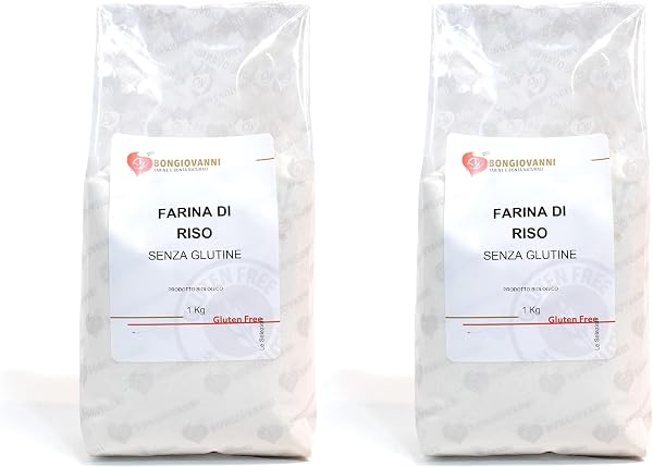 BONGIOVANNI FARINE E BONTA' NATURALI Farine de riz 1Kg BIO sans gluten 1.00 kg - 4