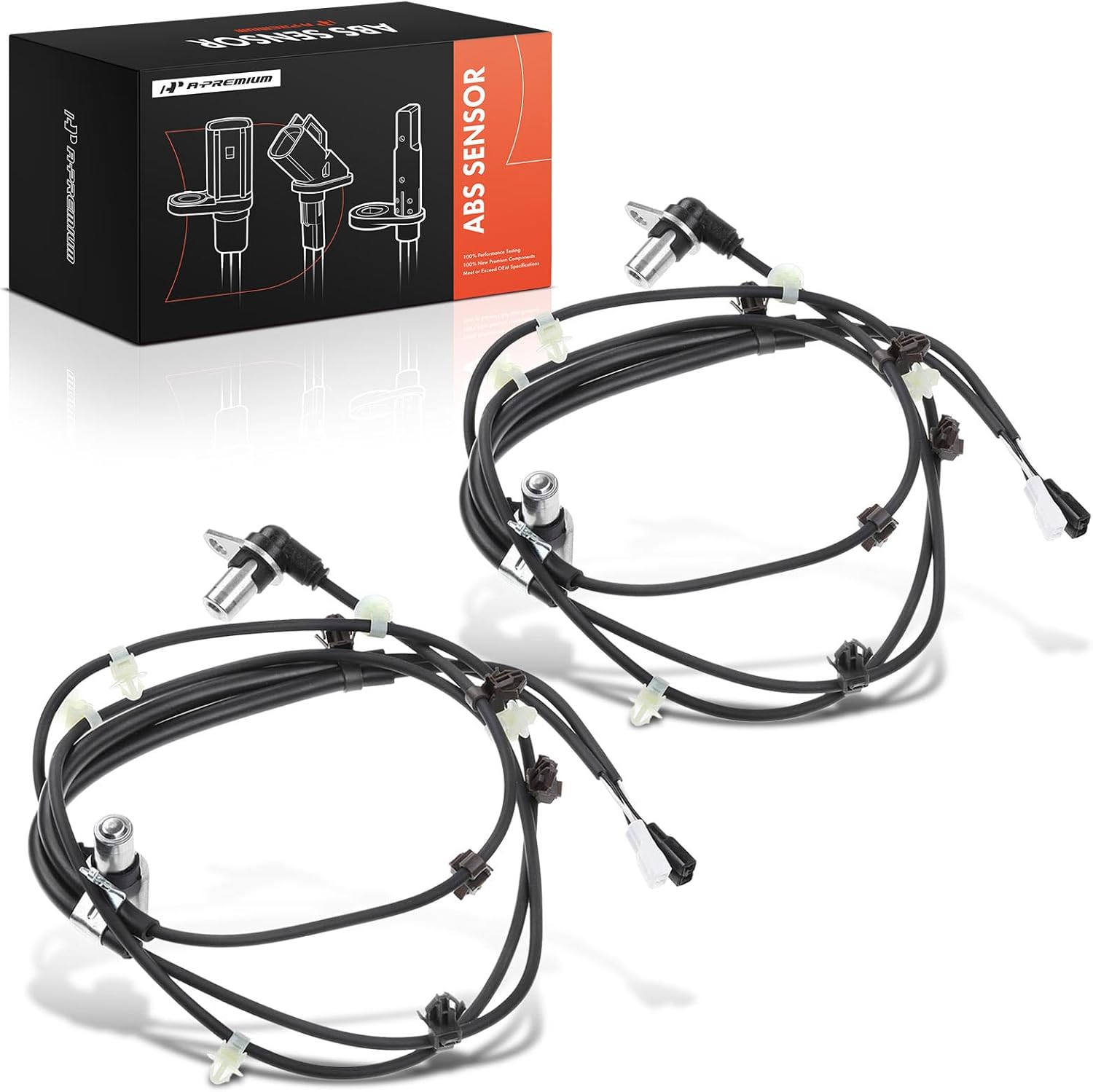A-Premium ABS Wheel Speed Sensor Compatible with Suzuki Models - Grand Vitara 2001/2005, XL-7 2002-2006 - Rear Driver and Passenger Side, (2-PC Set), Replace# 56310-52D00, 5631052D00