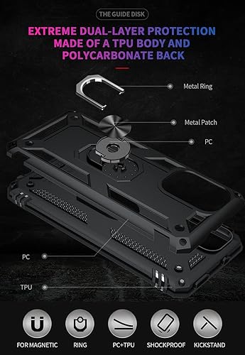 Miniatura 5 de Zoeirc Funda protectora magnética para Xiaomi Redmi K40 Pro M2012K11AG para Poco F3 5GMi 11X 5Gpara Redmi K40 Pro M2012K11AG con protector de