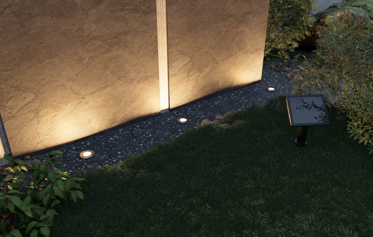 LICHT DISCOUNT LED Solar 3 Stück Boden Leuchten Set HY26WSR801 warm weiß Wegleuchten Edelstahl Bodeneinbaustrahler Spots