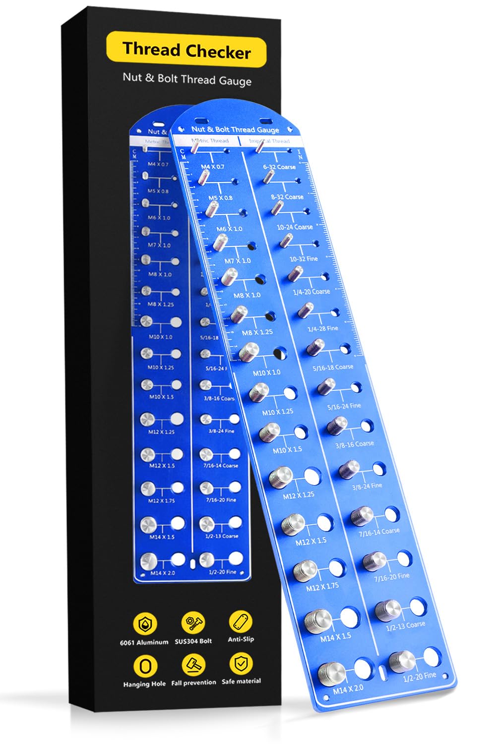 Buy Upgrade Bolt and Nut Thread Checker :14 Metric & 14 Standard Sizes ...