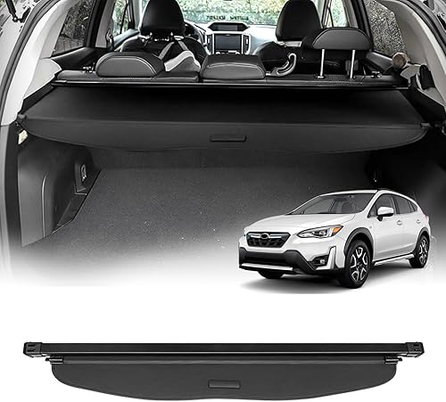 Powerty Compatible con cubierta de carga Subaru Crosstrek e Impreza 2018-2023, accesorios para maletero trasero, cubierta de seguridad retráctil