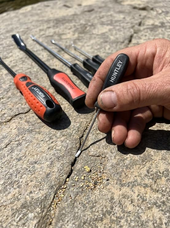 Sluice Fox Huntley Spoon Prospecting Crevice Tool Scoop Scraping Tool Gold panning Kits; Multiple Sizes of Heavy Duty Scraping Spoon pry bar paydirt Spoon tip