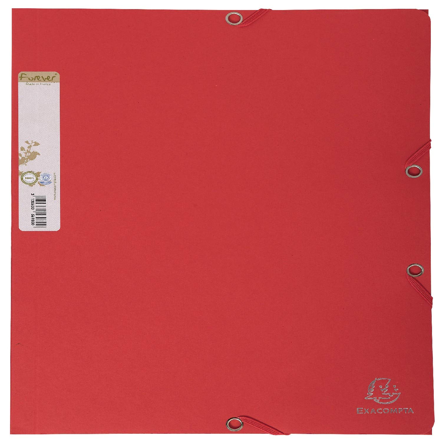 Exacompta 25 cartelline con elastico Forever 3 lembi 380 g/m² rosso