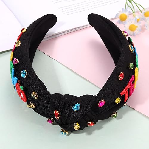 Vista 56 de Diadema para profesora, diadema anudada con perlas de cristal para mujer, lindo libro, para enseñar, adornado con nudo superior, regalos