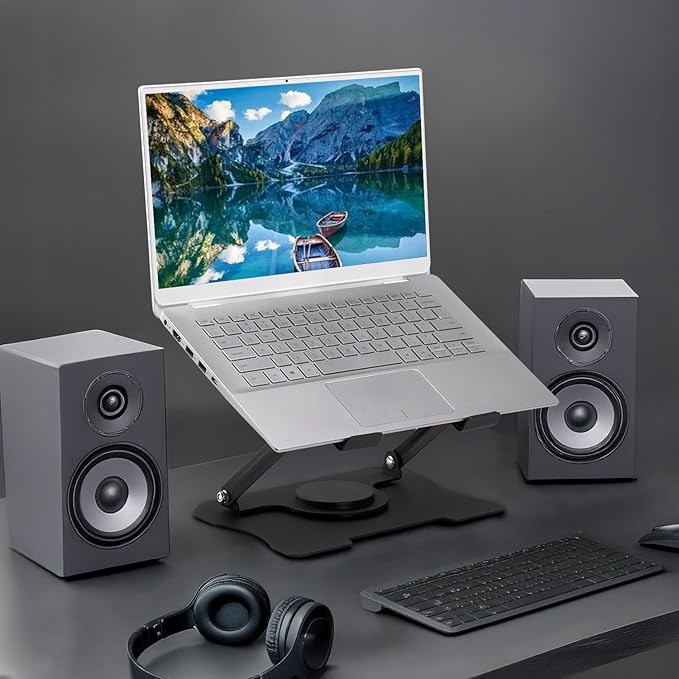 Soporte Ajustable para Laptop, Giratorio 360° Plegable de Metal para 10-16" miniatura 7