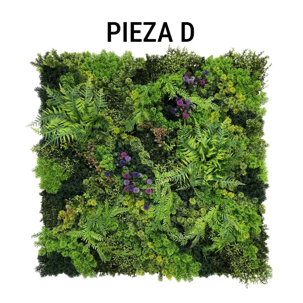 Jardín vertical artificial Bonerva Oslo Urban pack 2 paneles modulares 100x100 cm 2 m² pared vegetal de follaje denso diseño orgánico para interior y exterior ideal hogares oficinas hoteles y terrazas