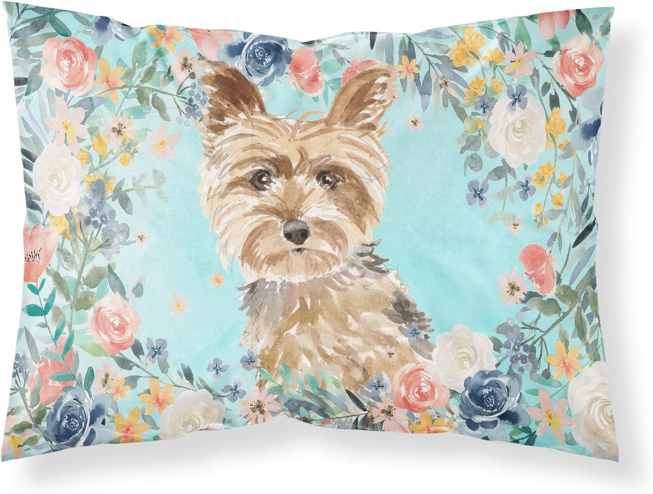 Caroline's Treasures CK3401PILLOWCASE Yorkie Fabric Standard Pillowcase Lightweight Super Soft Easy Care Decorative Artwork Pillowcase, Standard