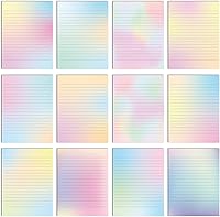 Vista 7 de Patelai 120 hojas de papel de escritura, 8.5 x 11 pulgadas, papel de escritura de letras forradas de doble cara para aula, lindo juego de papelería