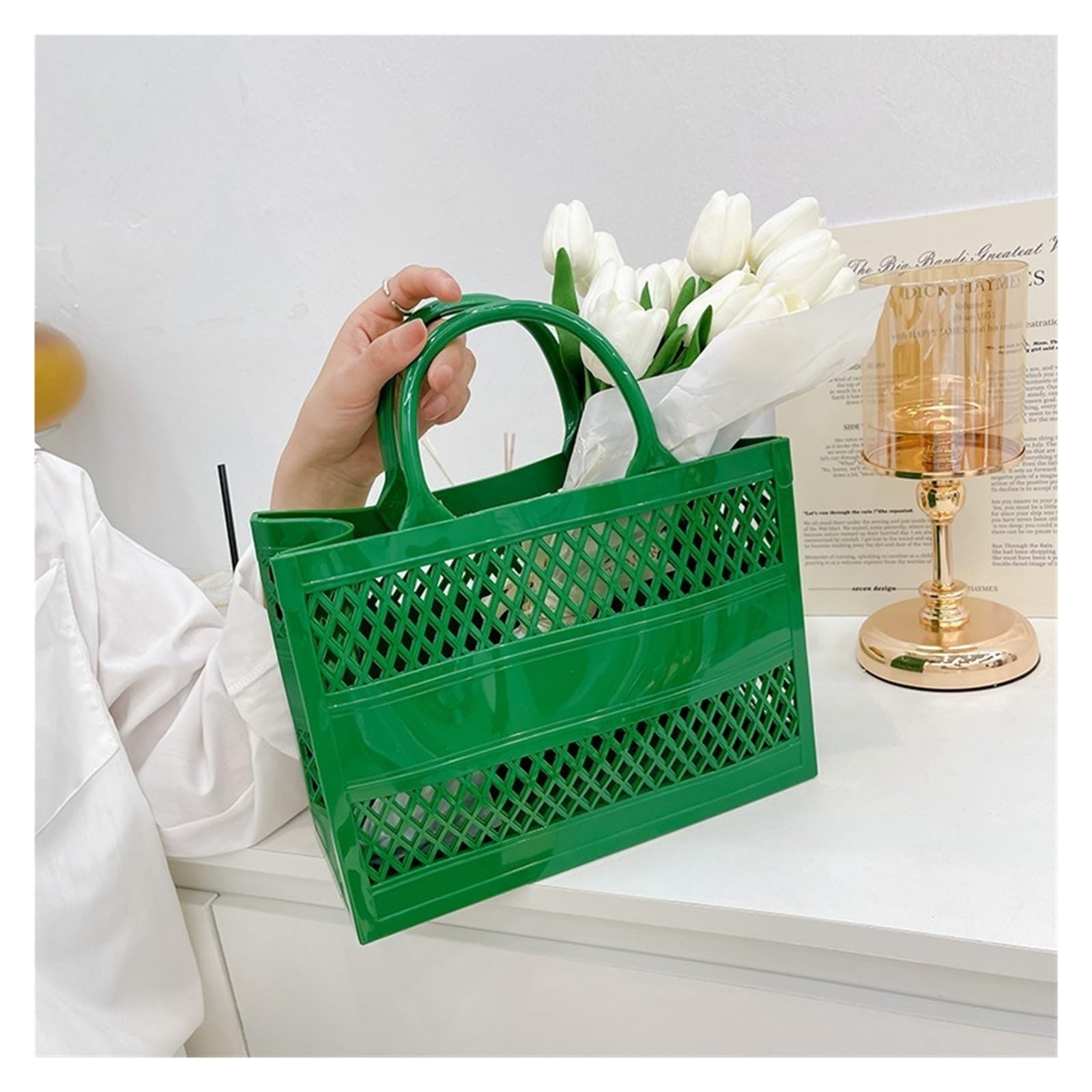 Bolsa de playa, PVC grande, impermeable, totalizador for viajes y picnic