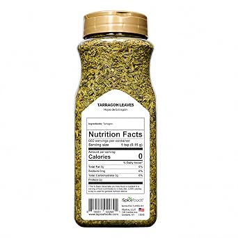 iSpice Premium Dried Tarragon Leaves Herb Bulk Jar - 3.5 oz