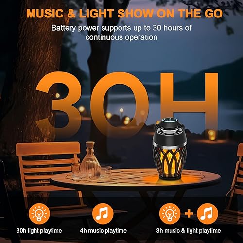 Miniatura 7 de Altavoces para exteriores con luces coloridas, regalos para hombre para cumpleaños, altavoz Bluetooth portátil, sonido estéreo HD, altavoz de