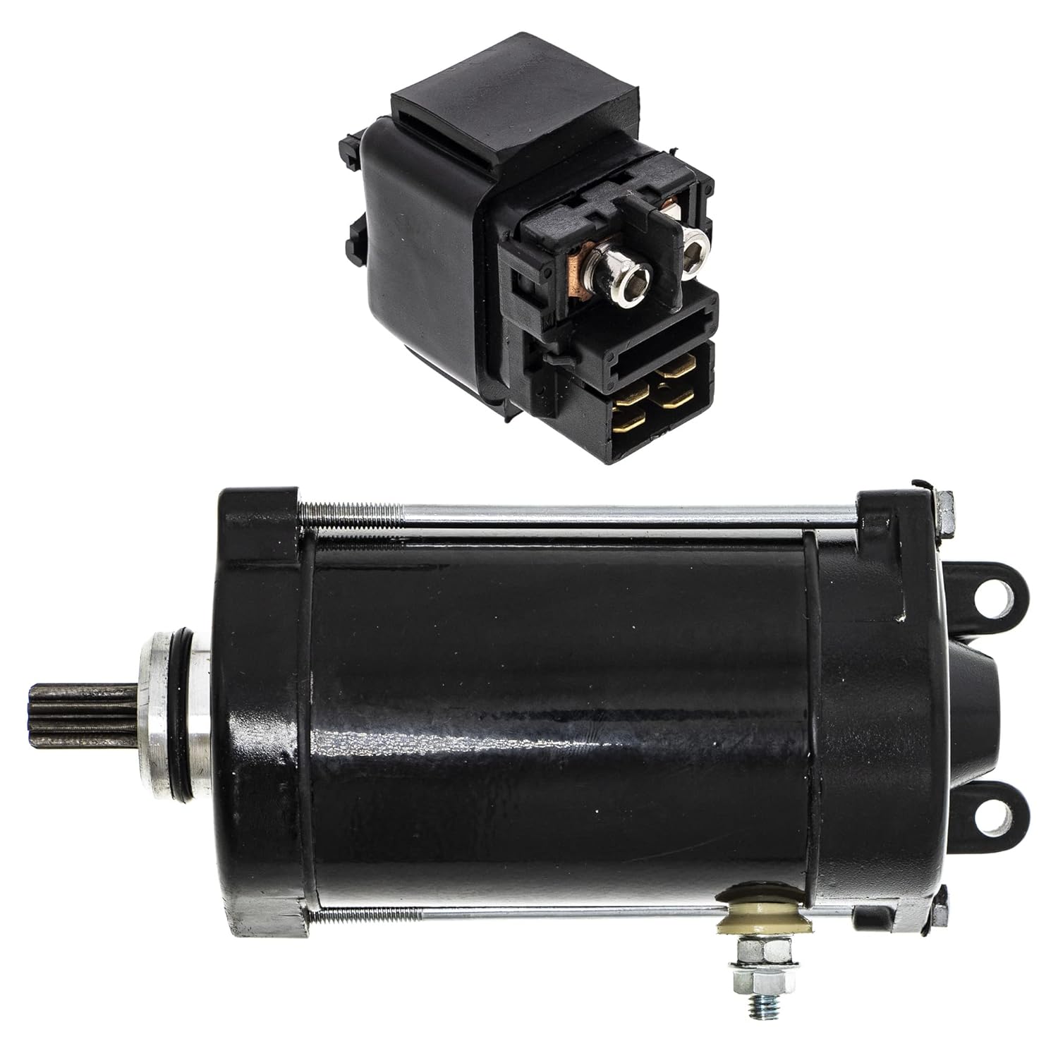 NICHE Starter Motor Solenoid Kit for 2008-2018 Kawasaki KLR650 21163-1108 21163-1217 27010-0784 Motorcycle