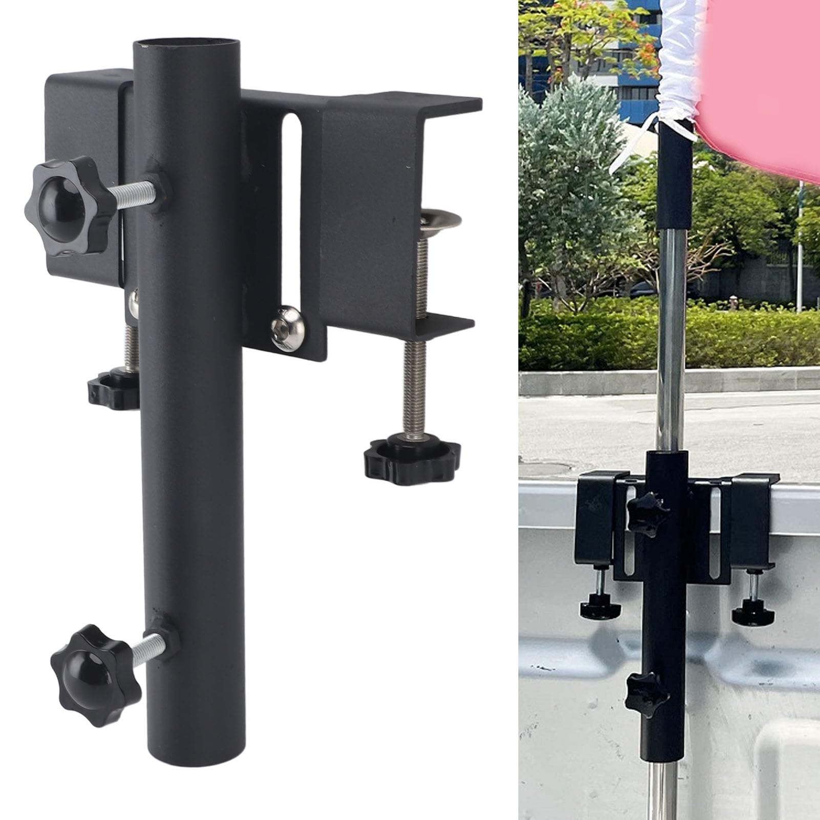 2 Supporti Per Asta Bandiera Americana – Universale Per Ricevitore Da 5,1 Cm – Per Jeep, SUV, Camper, Pickup - 5