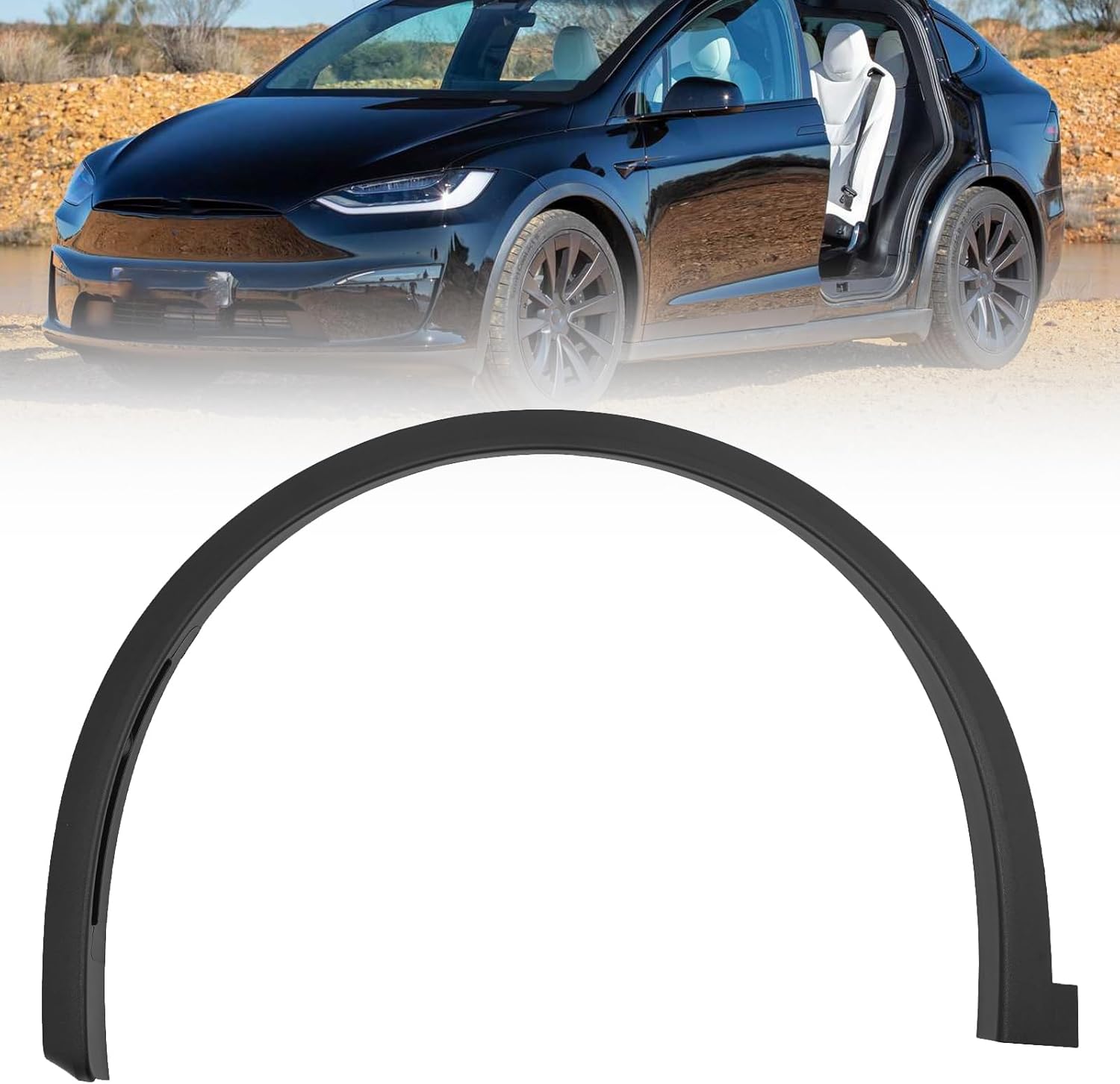 Front Wheel Eyebrow Arch Trim, Wheel Eyebrow Arch Trim Fender Molding Trim, For 2023-2024 Tesla Model X (Left Driver Side)