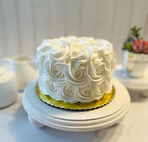 Miniatura 6 de Pastel falso de roseta blanca hecho a mano por Dezicakes- Pastel falso - Pastel artificial