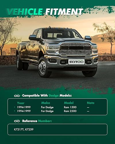 Miniatura 2 de Kit de suspensión de 2 piezas para Dodge Ram 1500 2500 1994-1999 K7239 K7217T de la marca SCITOO