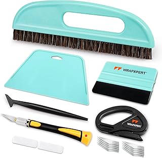 WRAPXPERT Wallpaper Smoothing Tool,Wallpaper Tools Included Felt Squeegee,Craft Knife,Wallpaper Brush,Wallpaper Scraper Tool for Peel and Stick Wallpaper,Window Tint Film,Wallpaper Adhesive
