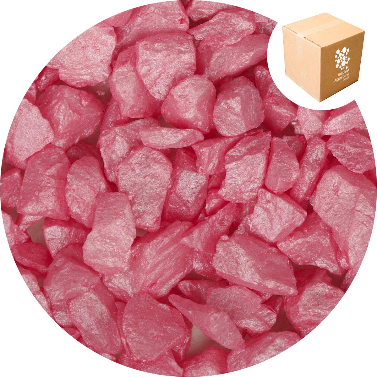 Specialist Aggregates ® - 4kg Aspen Silk - Watermelon - Decorative Gravel/Stones | Weddings | Events | Memorials | Photography | Home | Garden | Vases | Art | Craft | 14 COLOURS | UK Manufacturer