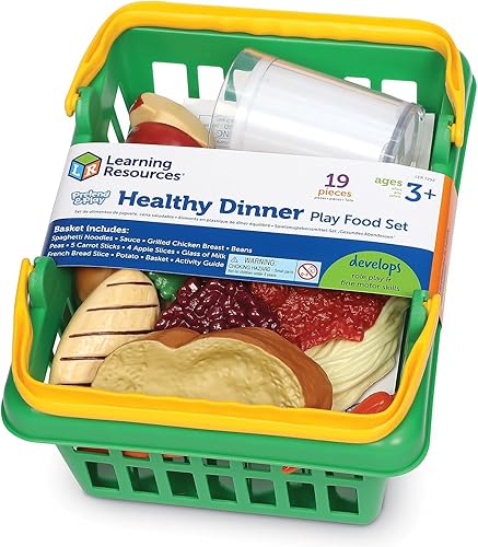Miniatura 3 de Learning Resources Cesta de cena saludable  19 piezas, a partir de 3 años de edad para niños pequeños, juguetes de aprendizaje preescolar, juguetes