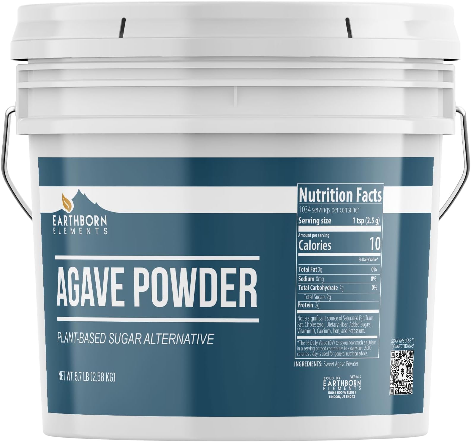 Agave Powder One-Gallon Bucket, Easy to Add to Drinks & Recipes, Sugar Alternative (91.2 Ounce)