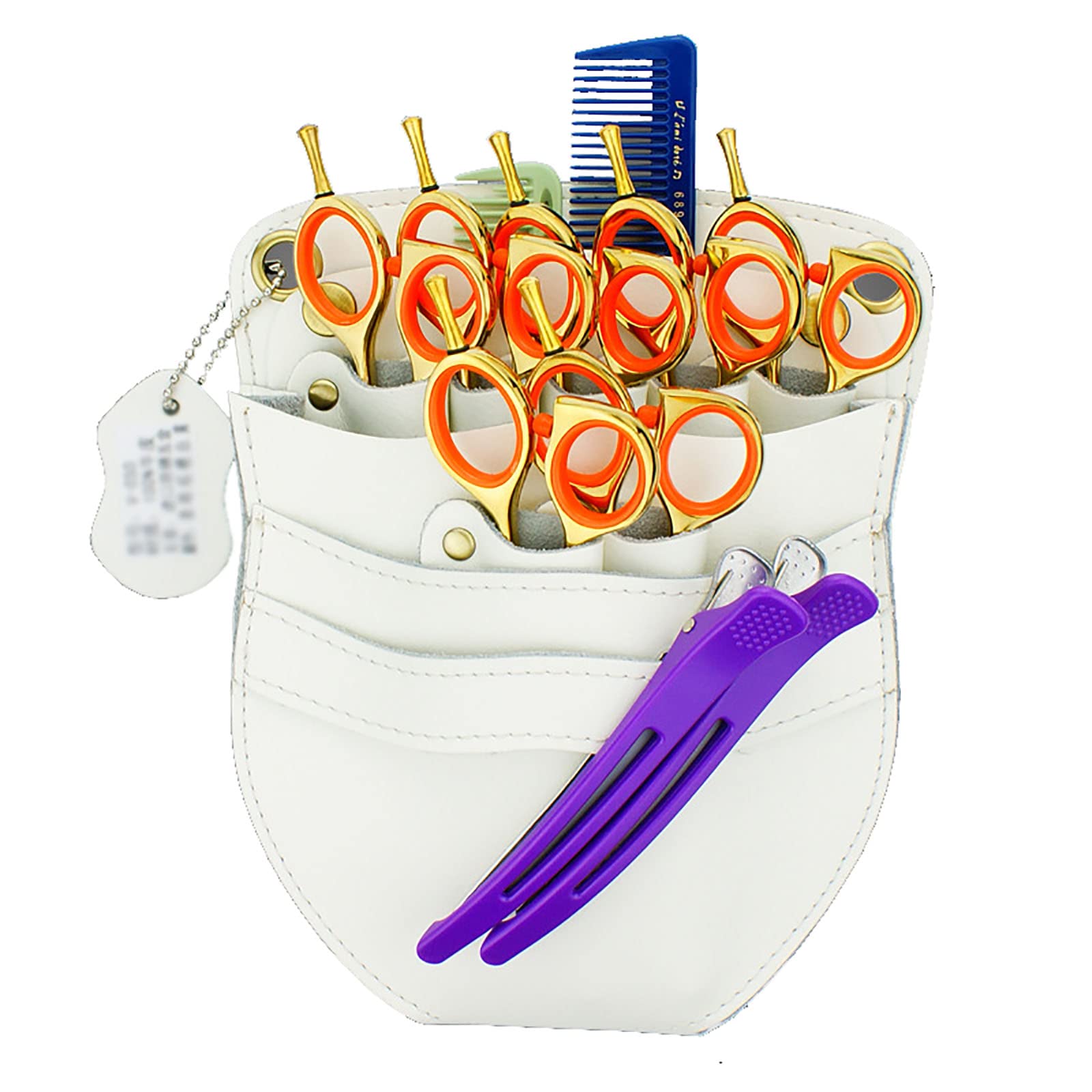 vrfvsdasAAS Hairdressing Tools Waist Bag, Haircutting Tools Holder Scissor Bag for Hair Stylist Waist Shoulder Belt, Scissors Comb Hairdressing(D)