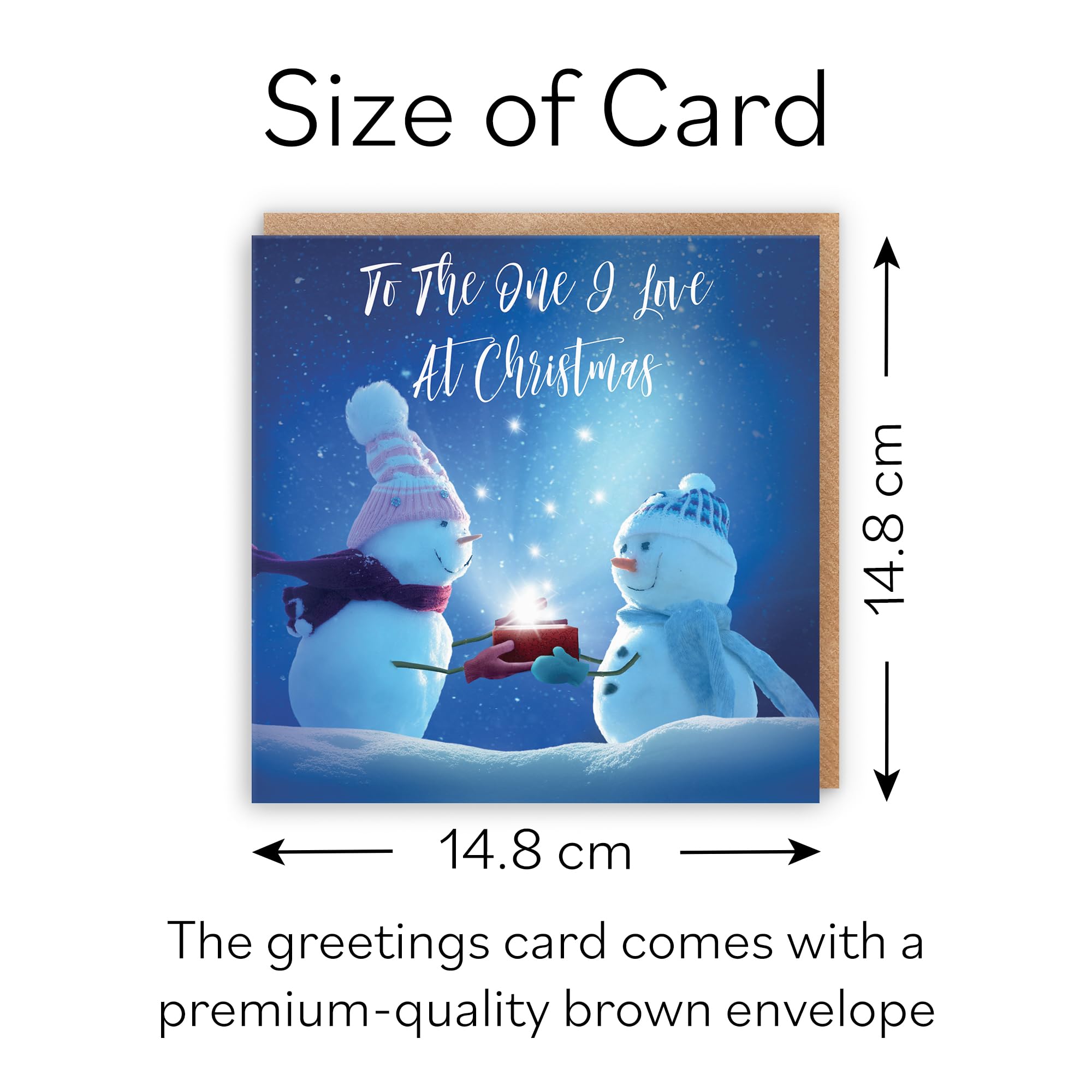 Hunts England - To The One I Love Christmas Card - To The One I Love At Christmas - Starry Night Collection - Fun Card - Image 4